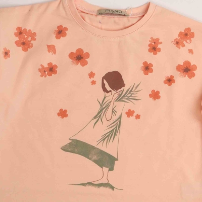 بلوز یکرو لایکرا آستین افتاده چین دار