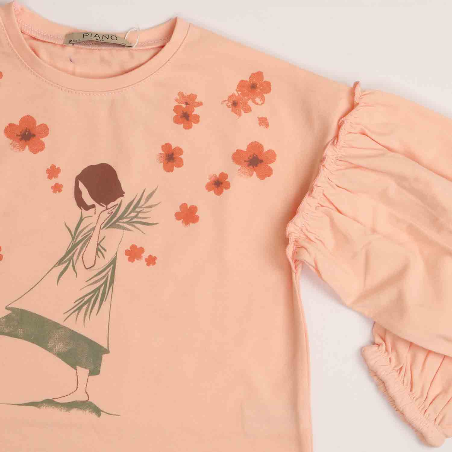 بلوز یکرو لایکرا آستین افتاده چین دار