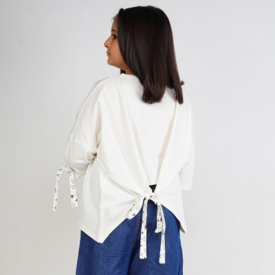 بلوز یکرو لایکرا پشت گره ای