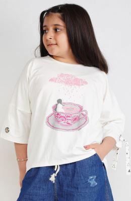 بلوز یکرو لایکرا پشت گره ای