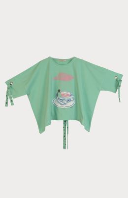 بلوز یکرو لایکرا پشت گره ای