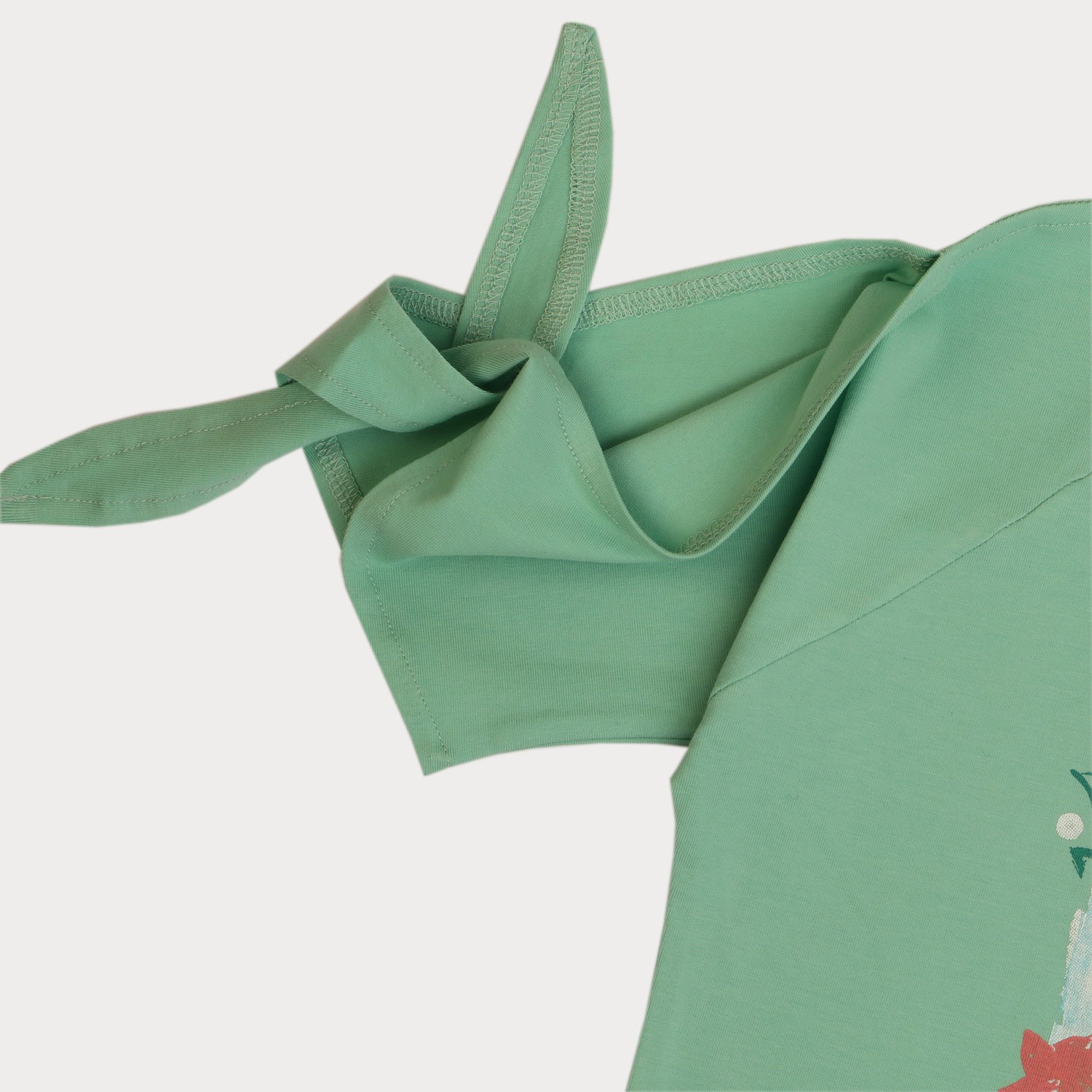 تیشرت یکرو لایکرا آستین گره ای