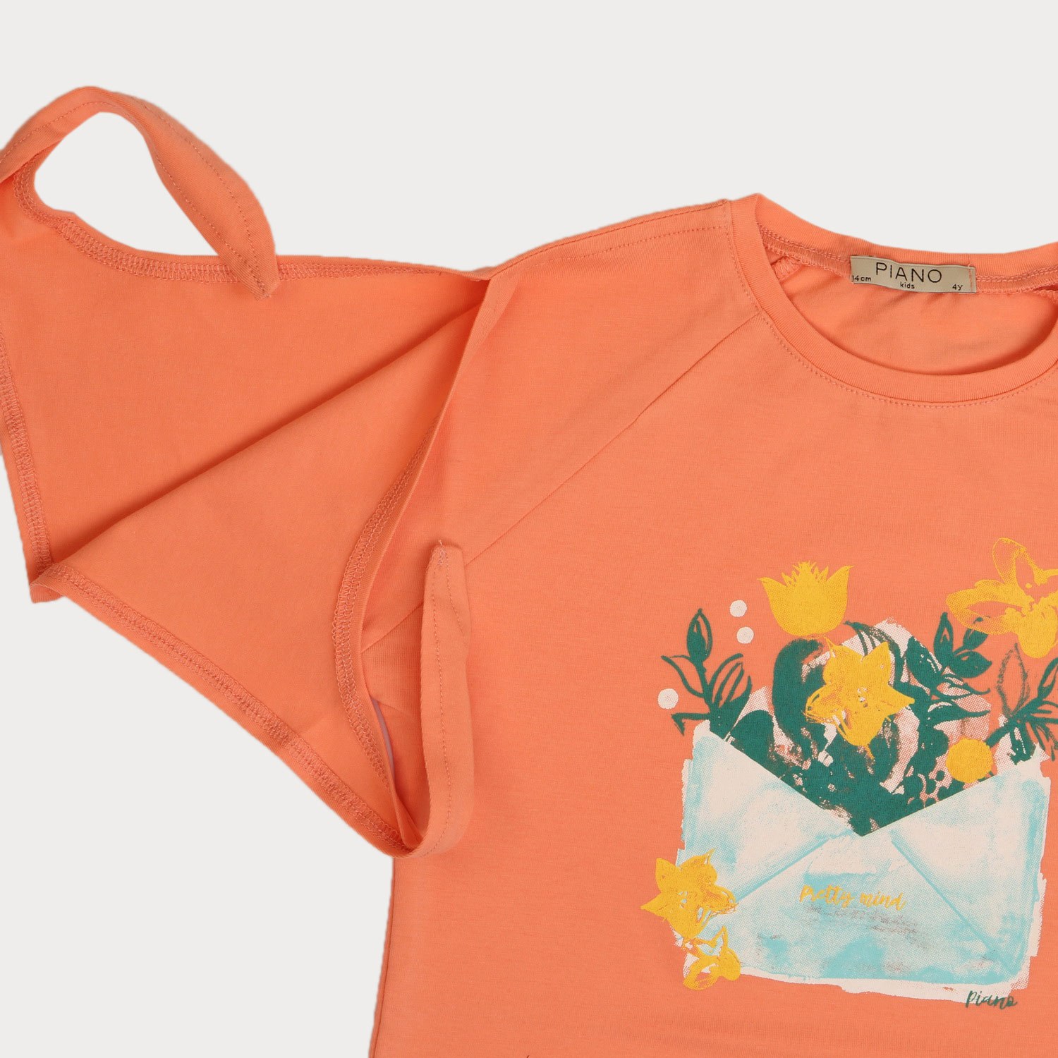 تیشرت یکرو لایکرا آستین گره ای