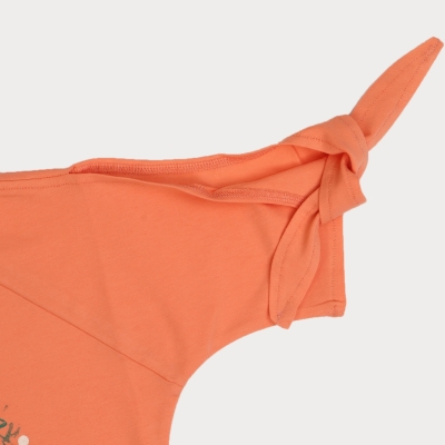 تیشرت یکرو لایکرا آستین گره ای