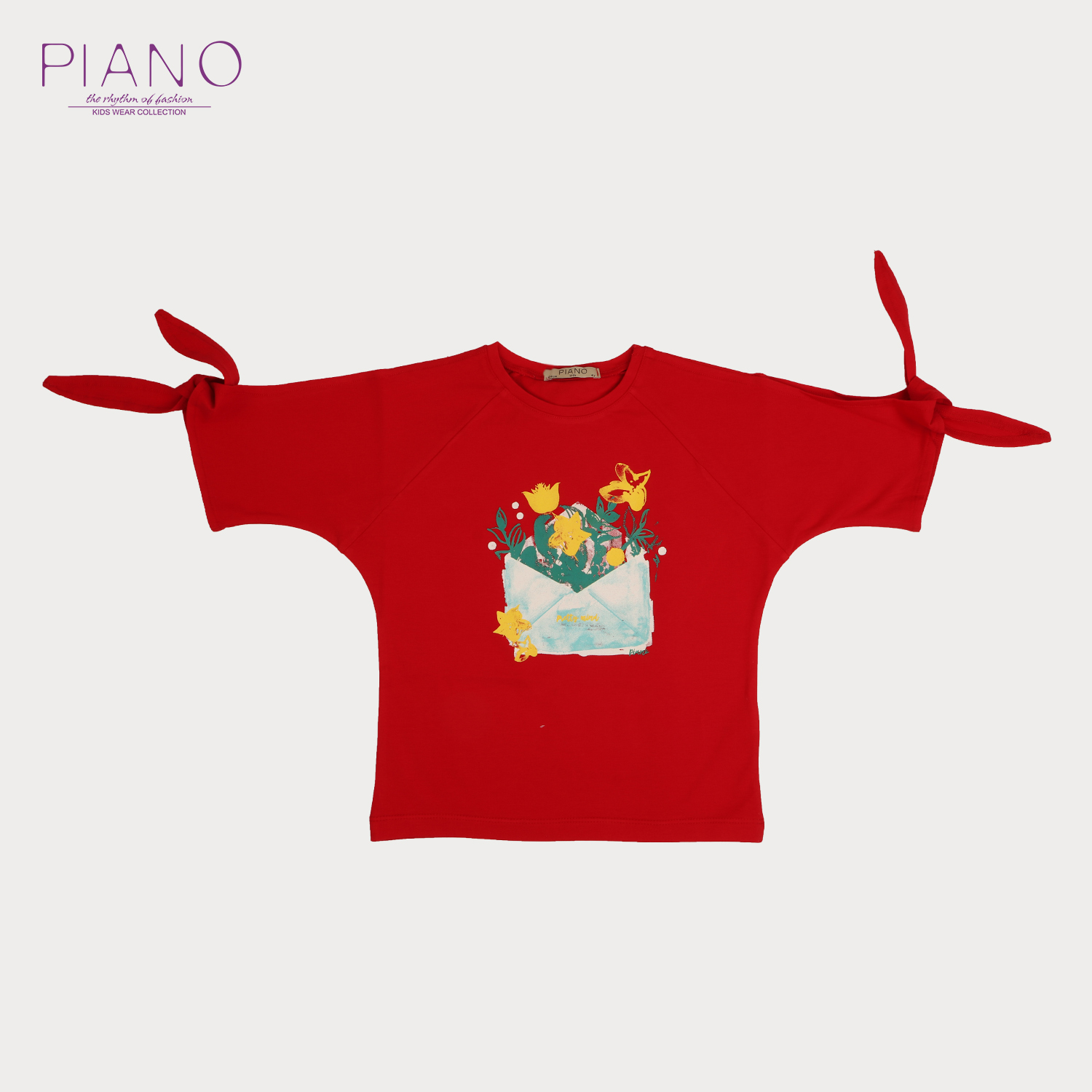 تیشرت یکرو لایکرا آستین گره ای