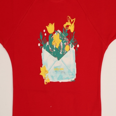 تیشرت یکرو لایکرا آستین گره ای