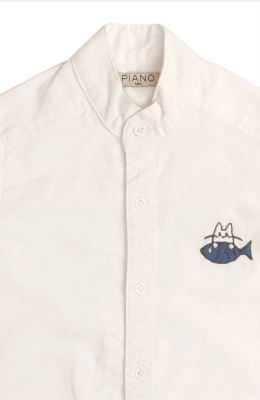 شومیز پاناما یقه فرانسوی