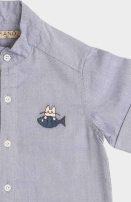 شومیز پاناما یقه فرانسوی