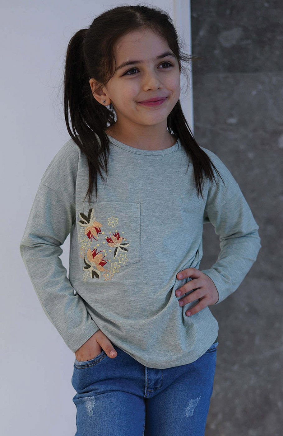 بلوز یکرو لایکرا ملانژ رنگی