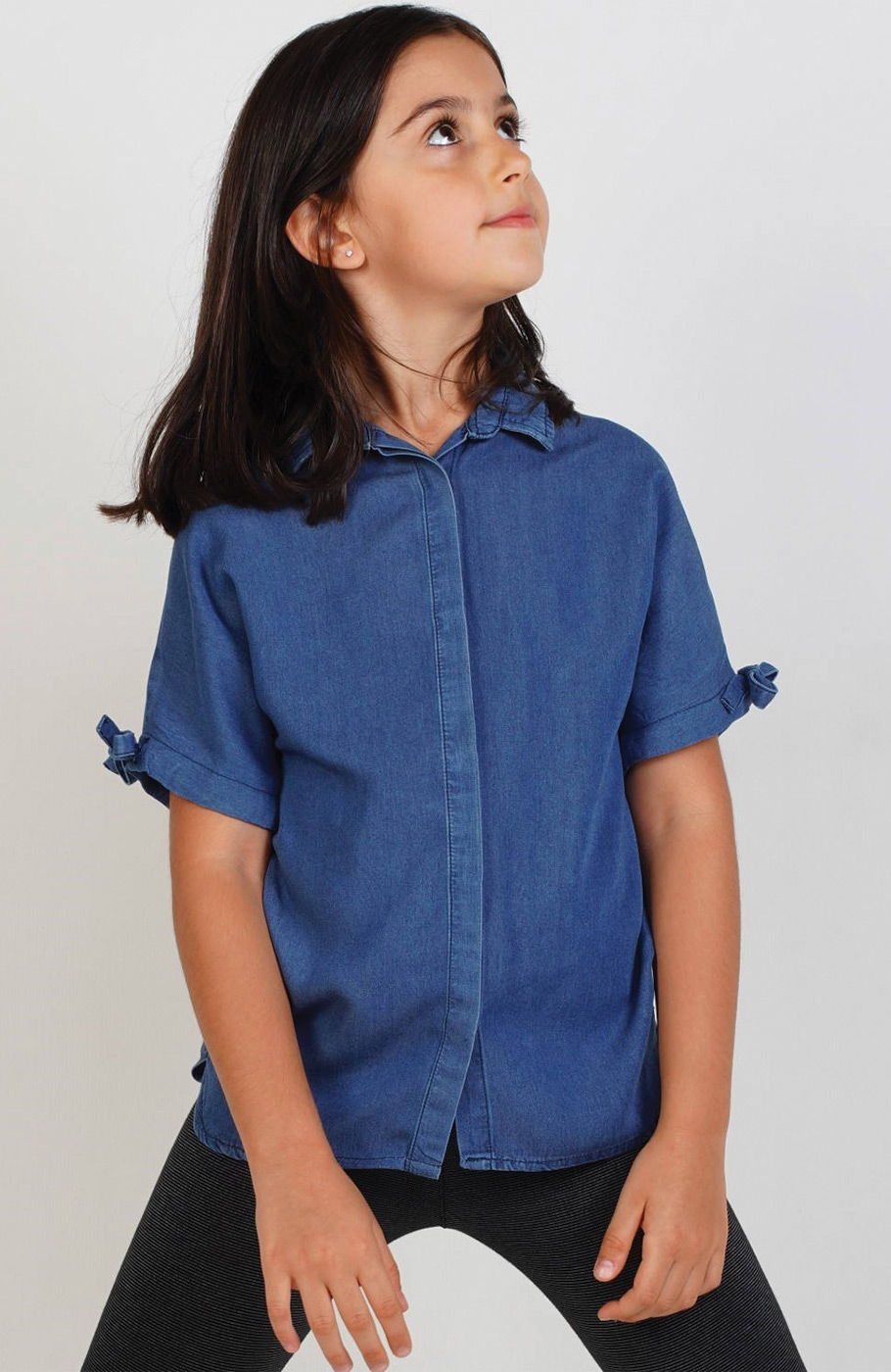 شومیز تنسل آستین افتاده