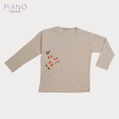 بلوز یکرو لایکرا ملانژ رنگی