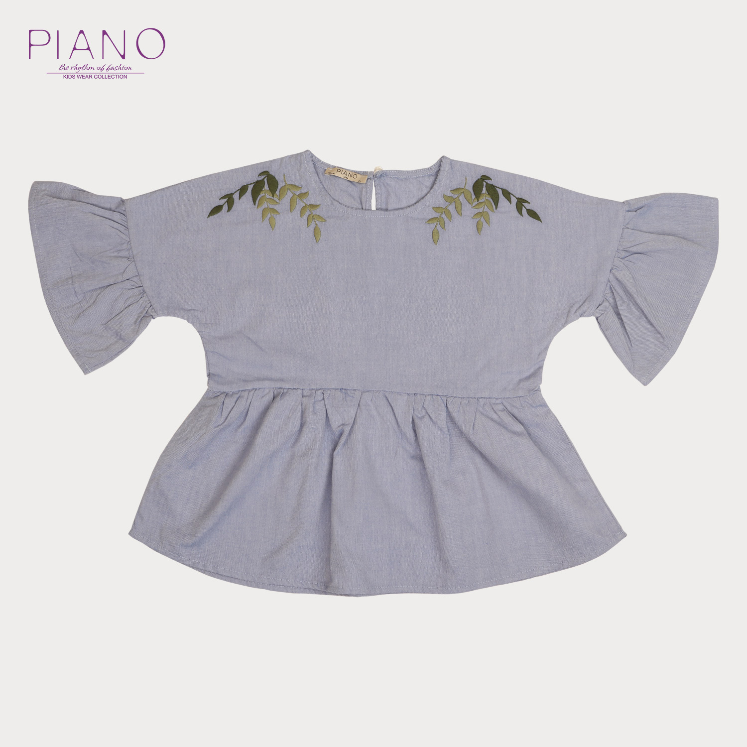 بلوز پاناما آستین چین دار