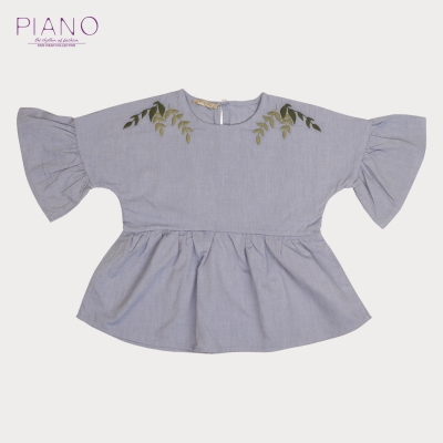 بلوز پاناما آستین چین دار