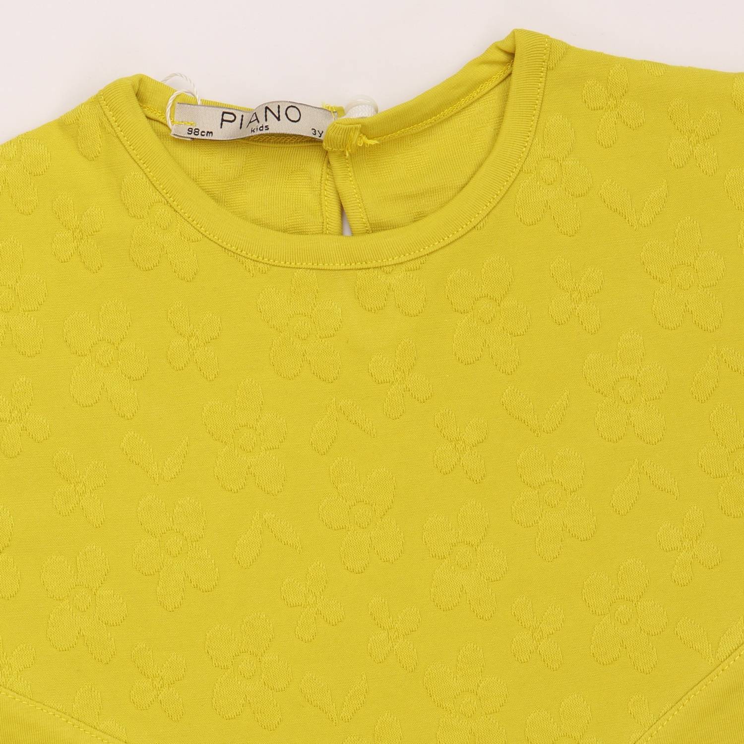 پیراهن یکرو لایکرا و ژاکارد آستین افتاده