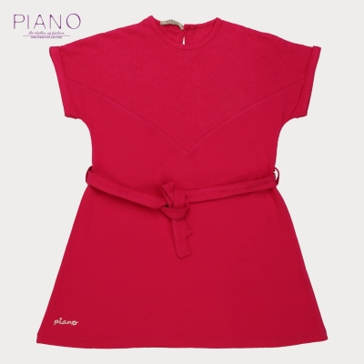 پیراهن یکرو لایکرا و ژاکارد آستین افتاده