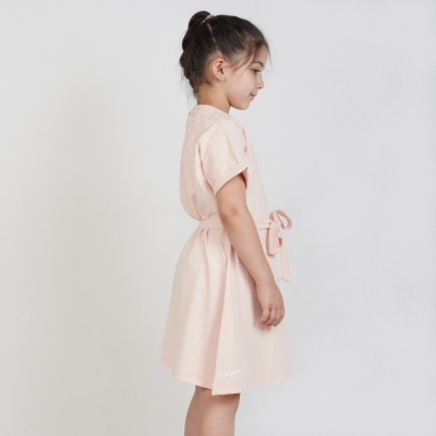 پیراهن یکرو لایکرا و ژاکارد آستین افتاده