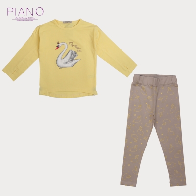 بلوز و لگ یکرو لایکرا کنار چاک دار