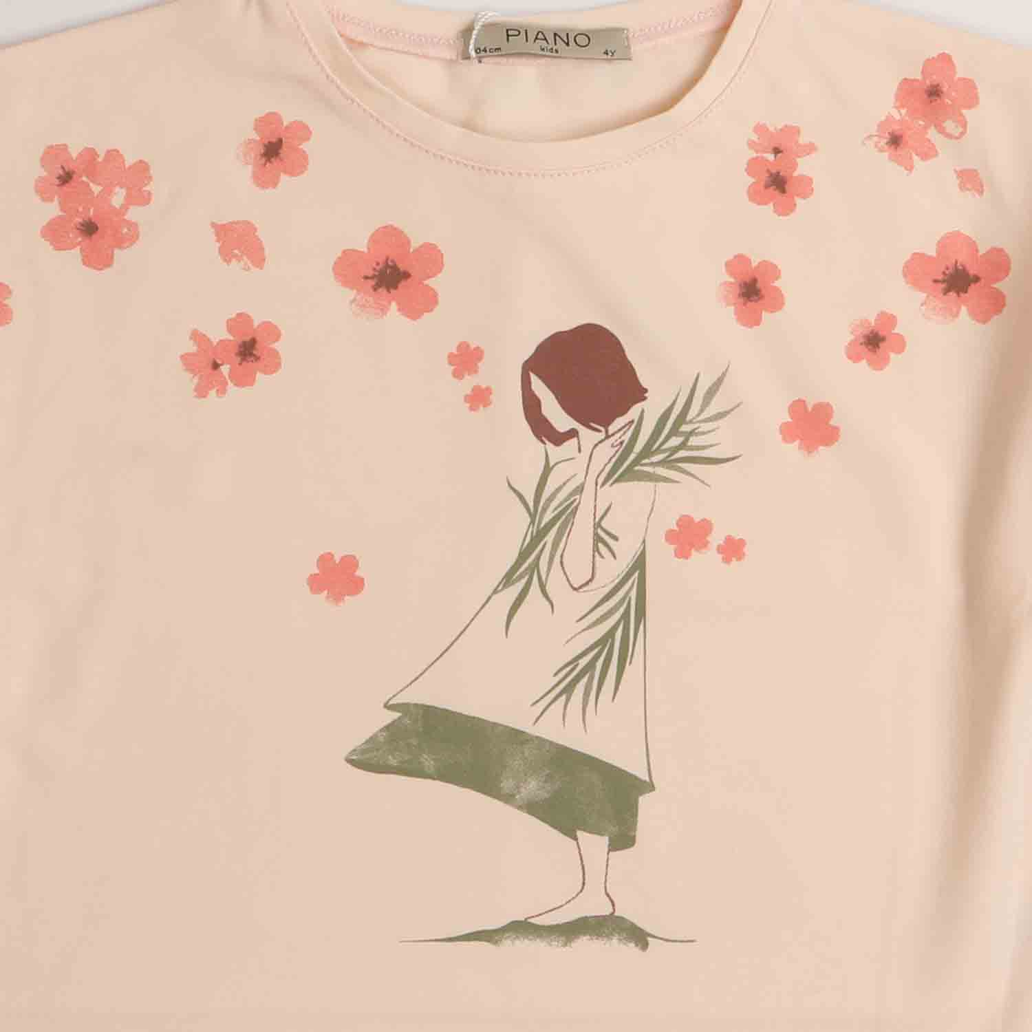 بلوز یکرو لایکرا آستین افتاده چین دار