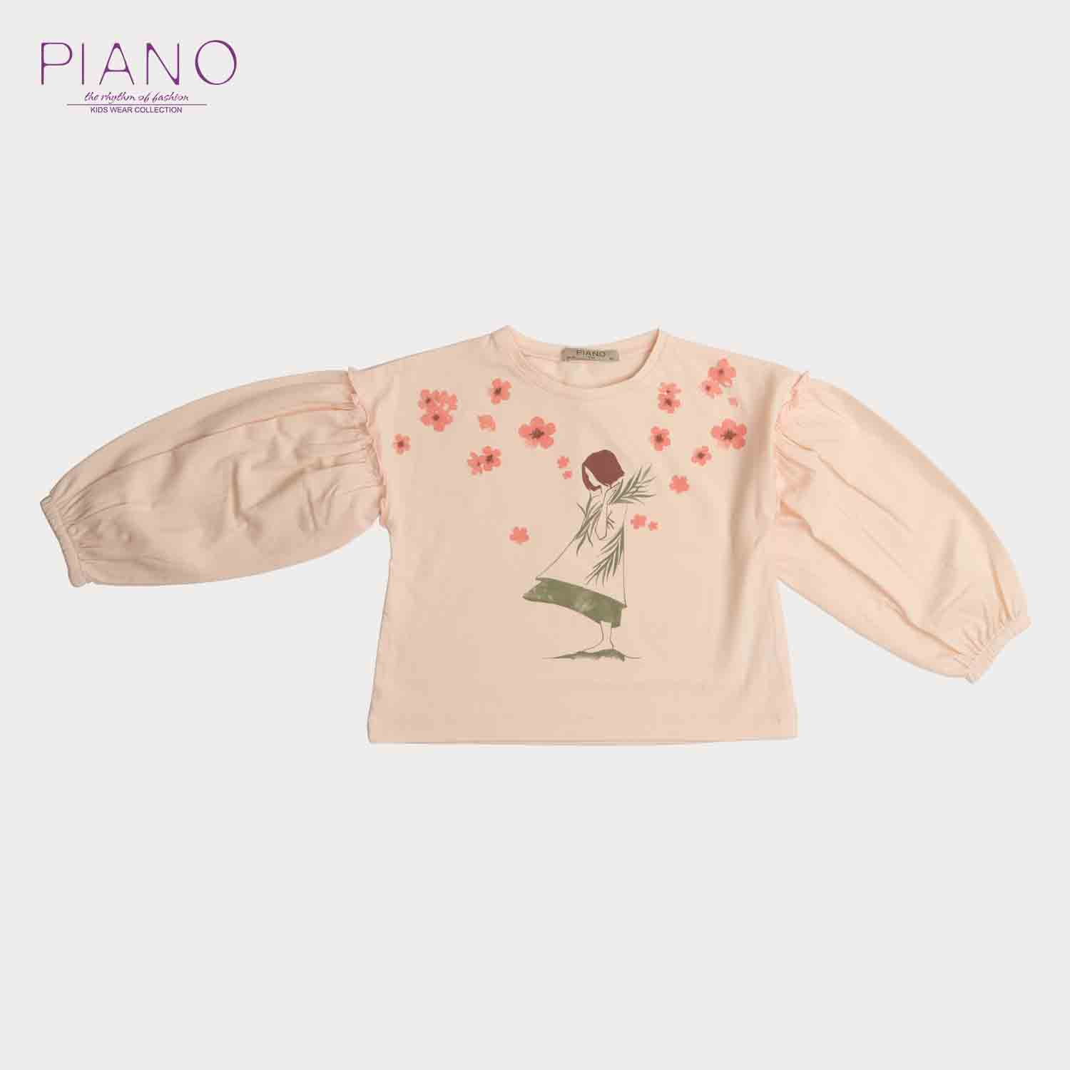 بلوز یکرو لایکرا آستین افتاده چین دار