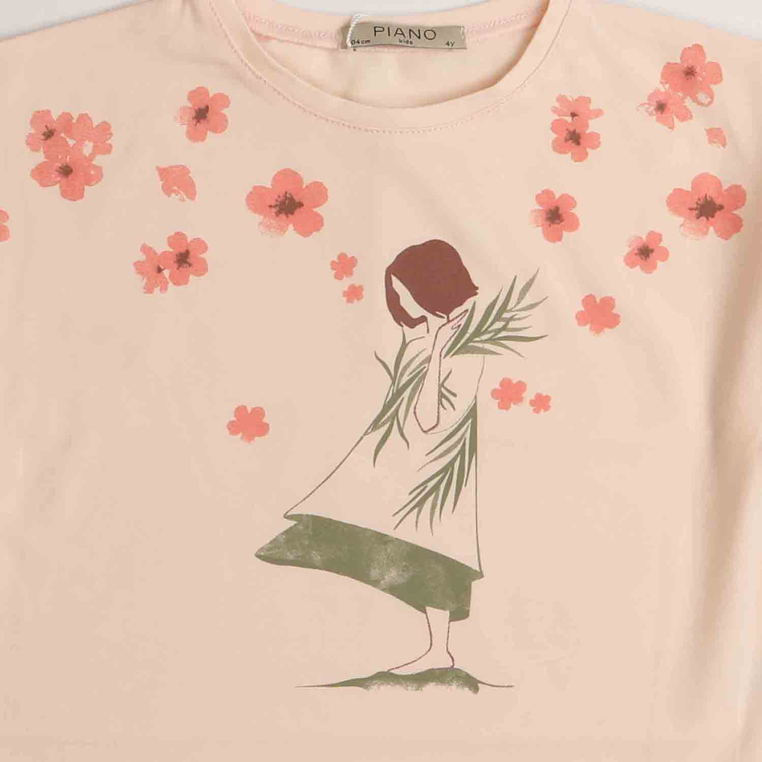 بلوز یکرو لایکرا آستین افتاده چین دار