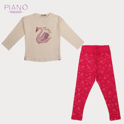 بلوز و لگ یکرو لایکرا کنار چاک دار