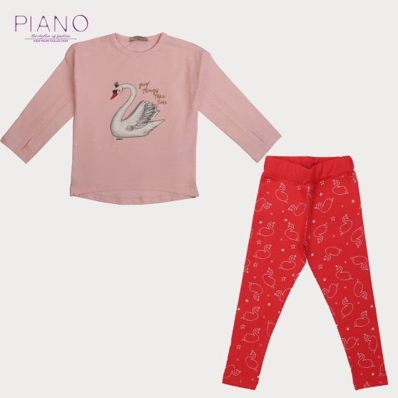 بلوز و لگ یکرو لایکرا کنار چاک دار