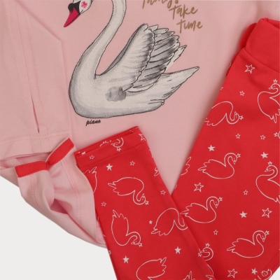 بلوز و لگ یکرو لایکرا کنار چاک دار