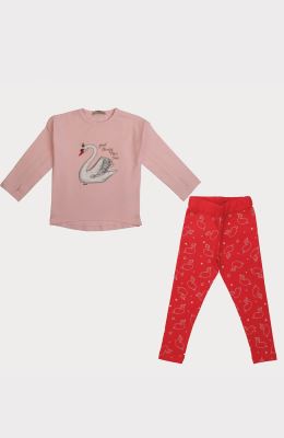 بلوز و لگ یکرو لایکرا کنار چاک دار