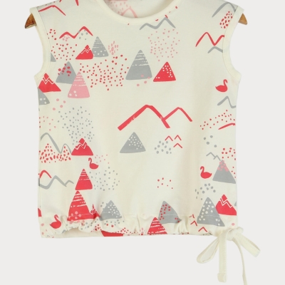 تاپ یکرو لایکرا دمپا گت دار (ست با کد 1873)