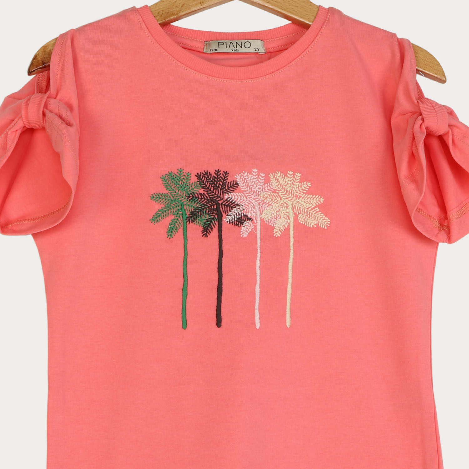 تیشرت‏ یکرو لایکرا آستین ‏پاپیون (ست با کد 1892)