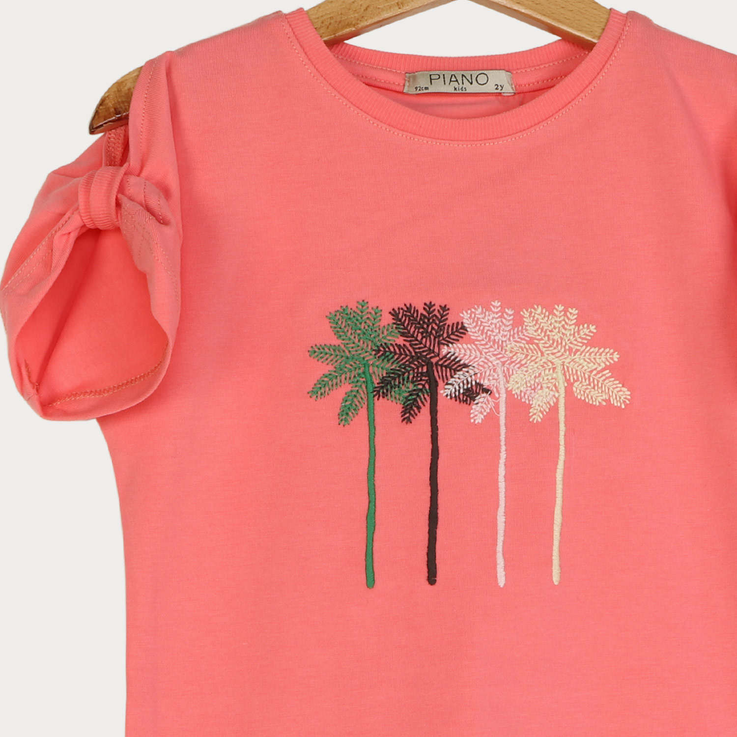 تیشرت‏ یکرو لایکرا آستین ‏پاپیون (ست با کد 1892)