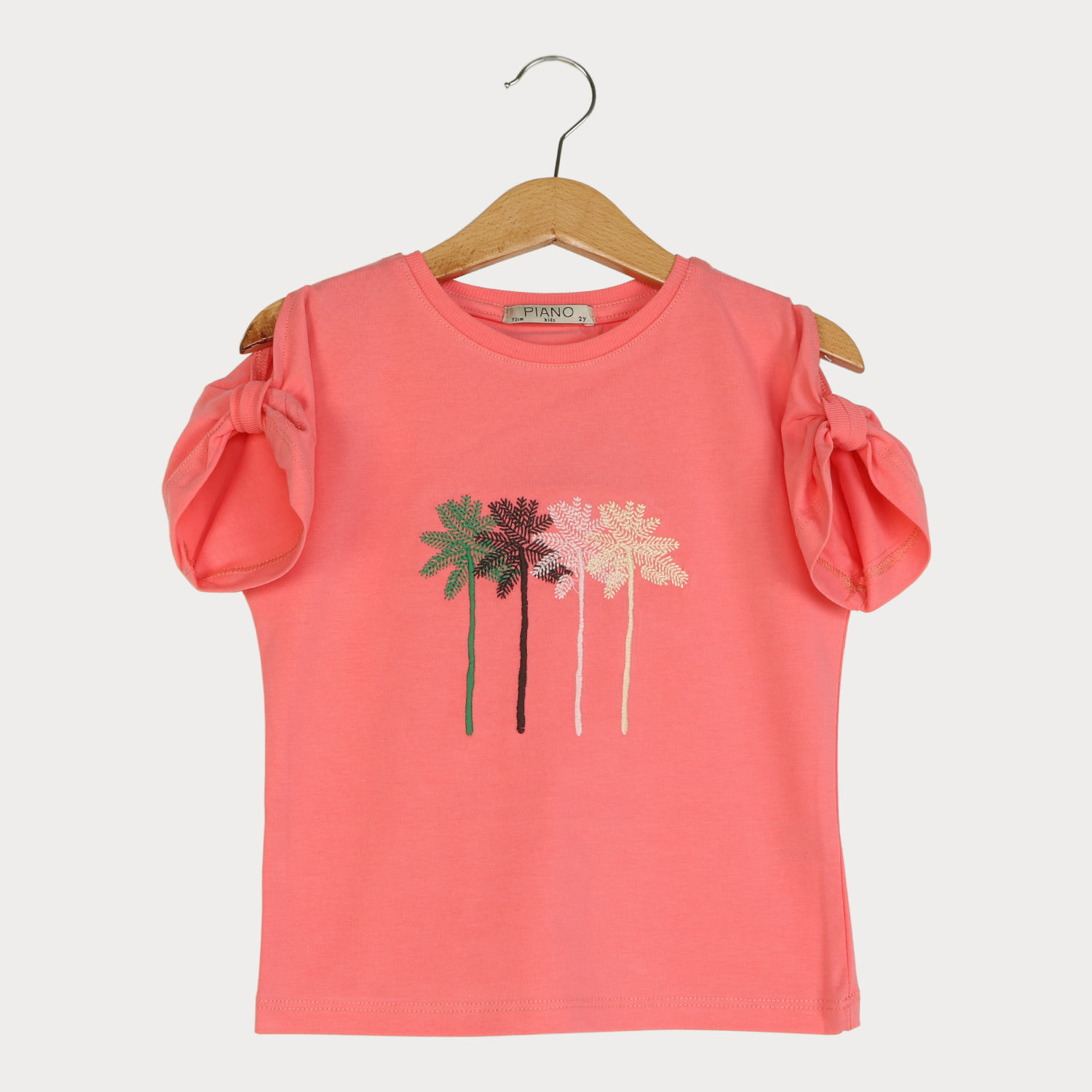 تیشرت‏ یکرو لایکرا آستین ‏پاپیون (ست با کد 1893)