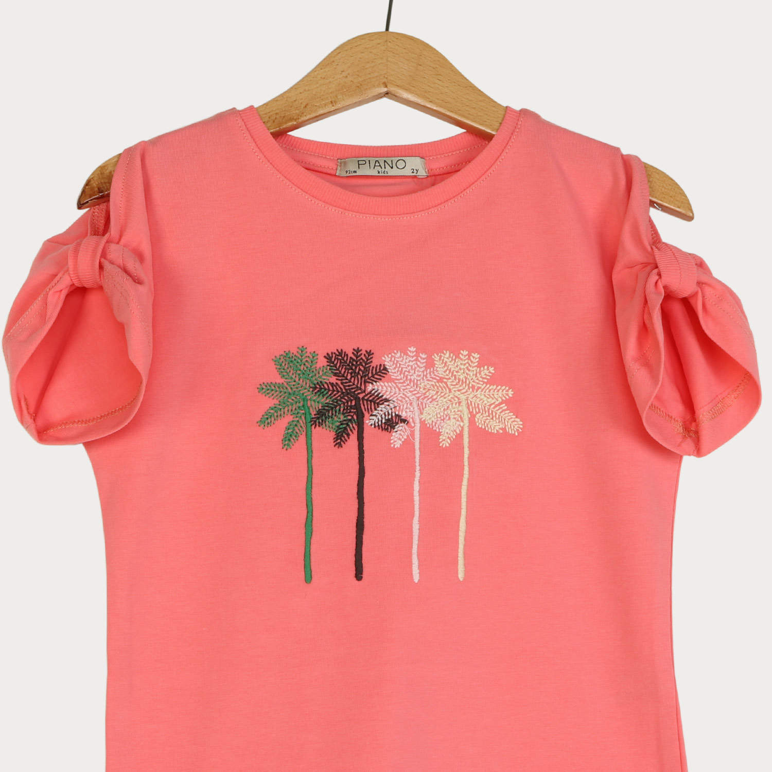 تیشرت‏ یکرو لایکرا آستین ‏پاپیون (ست با کد 1893)