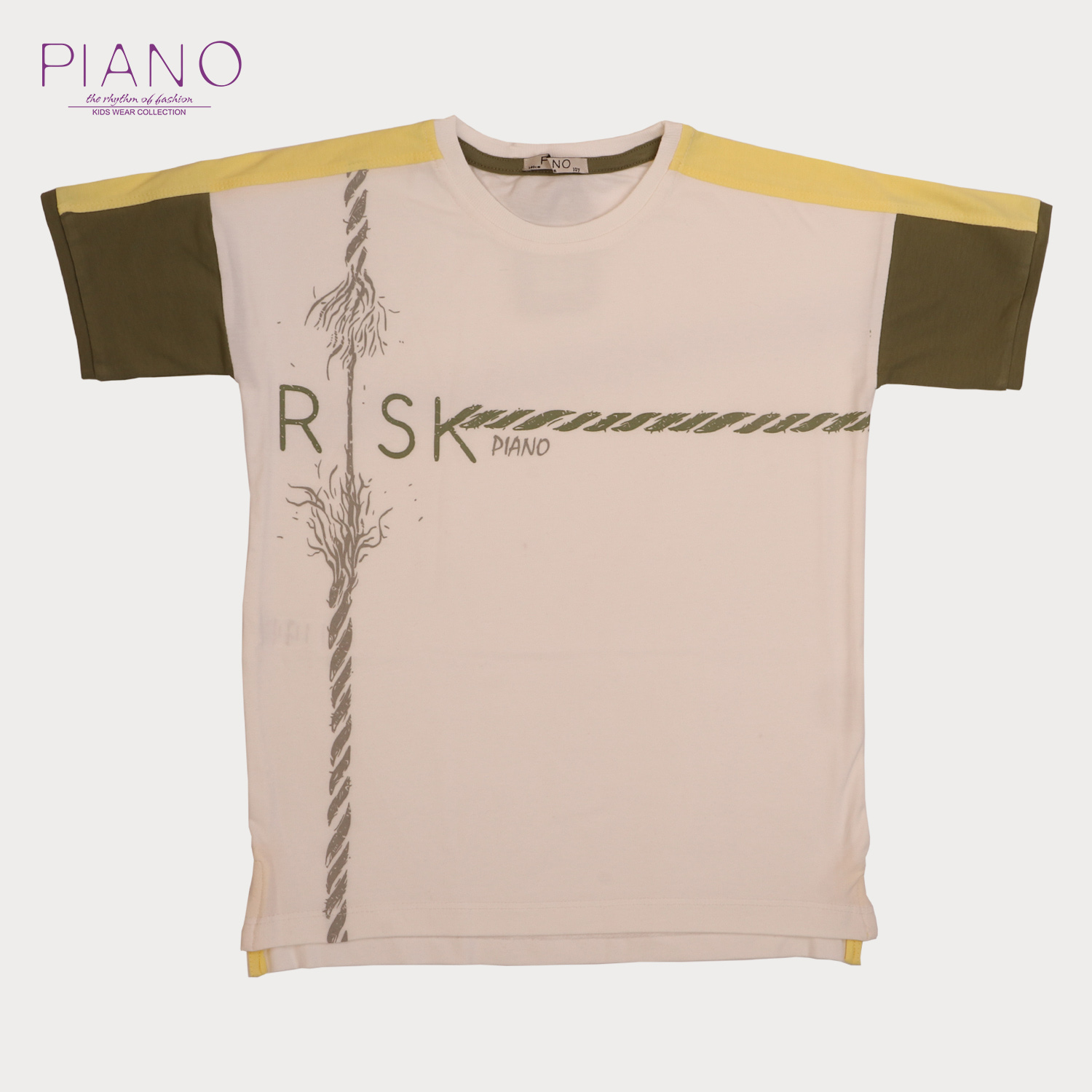 تیشرت‏ یکرو لایکرا آستین ‏برش‏ دار (ست با کد 1913)