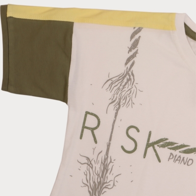 تیشرت‏ یکرو لایکرا آستین ‏برش‏ دار (ست با کد 1913)