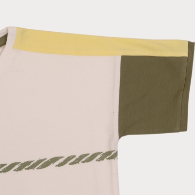 تیشرت‏ یکرو لایکرا آستین ‏برش‏ دار (ست با کد 1913)