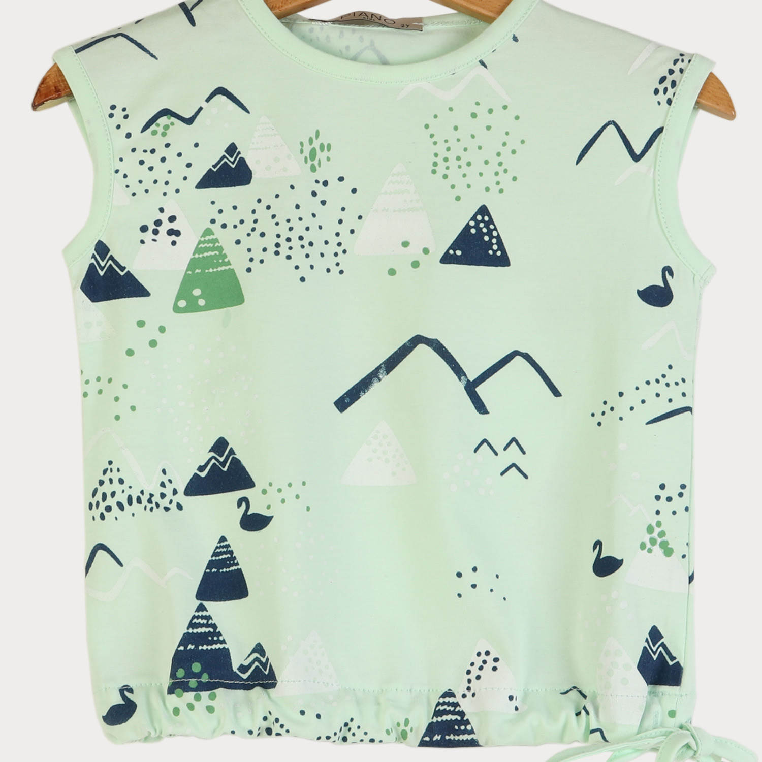 تاپ یکرو لایکرا دمپا گت دار (ست با کد 1873)