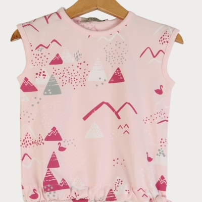 تاپ یکرو لایکرا دمپا گت دار (ست با کد 1873)