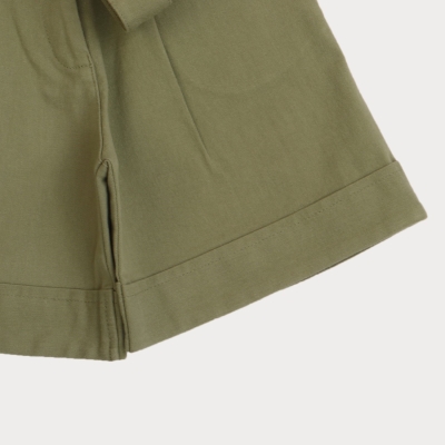 شلوارک‏ کتان ‏دمپا پاکتی (ست با کد 1886)