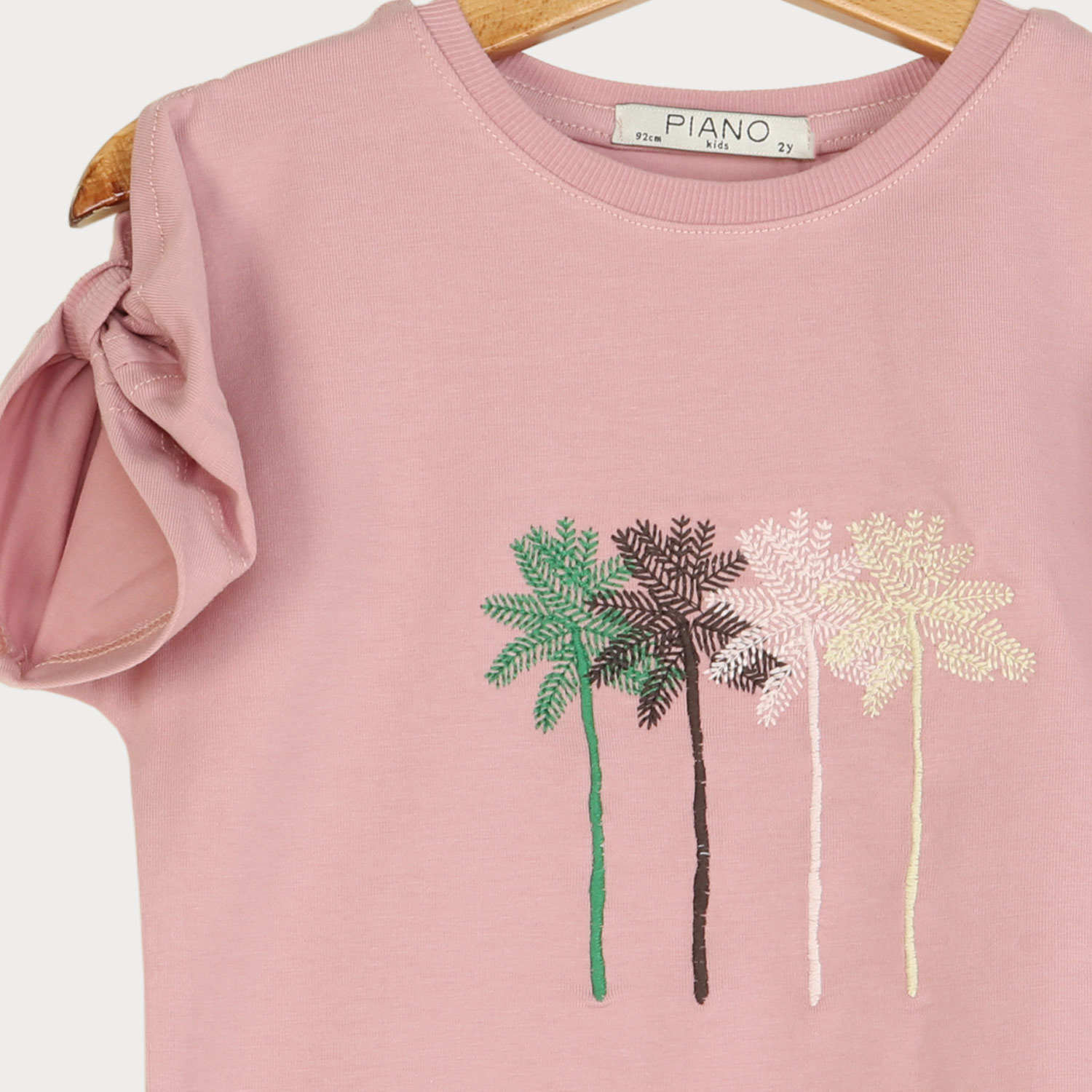 تیشرت‏ یکرو لایکرا آستین ‏پاپیون (ست با کد 1892)