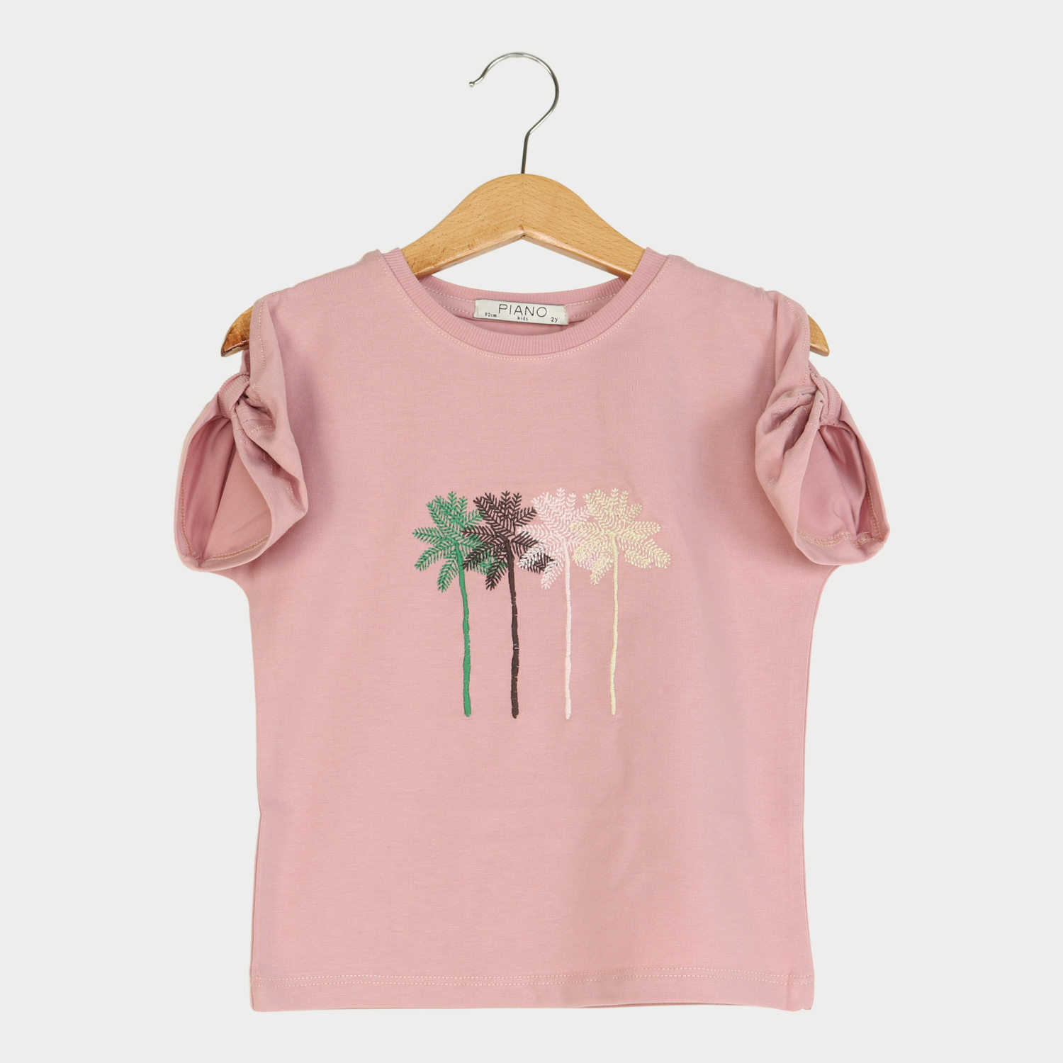 تیشرت‏ یکرو لایکرا آستین ‏پاپیون (ست با کد 1893)