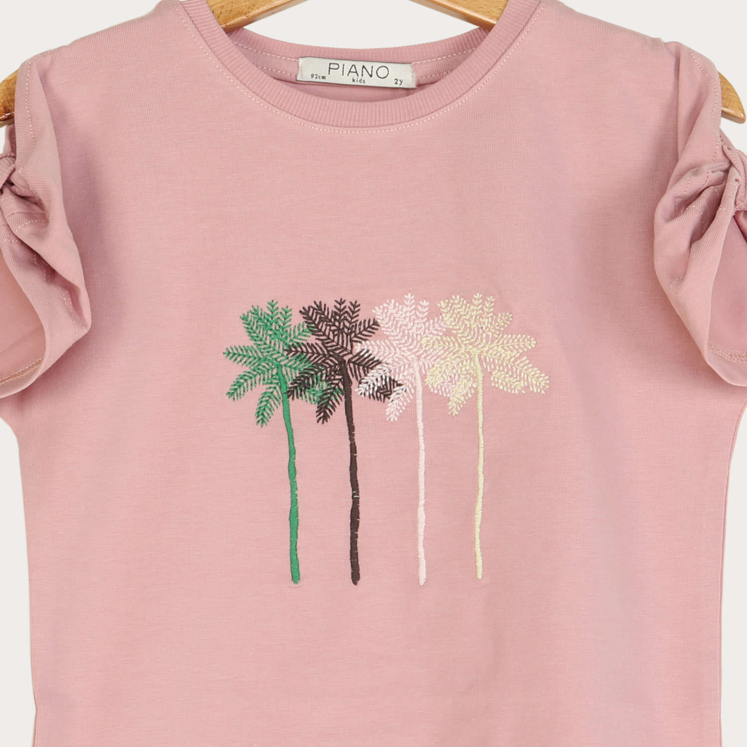 تیشرت‏ یکرو لایکرا آستین ‏پاپیون (ست با کد 1893)