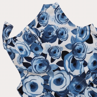 پیراهن ‏لینن ‏گلدار حلقه ‏ای