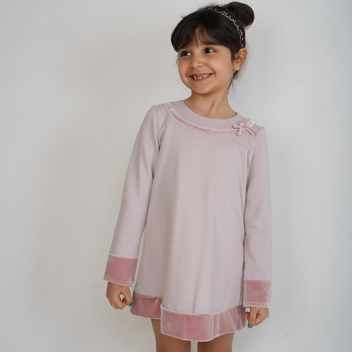 پیراهن  آستین بلند لمه دار