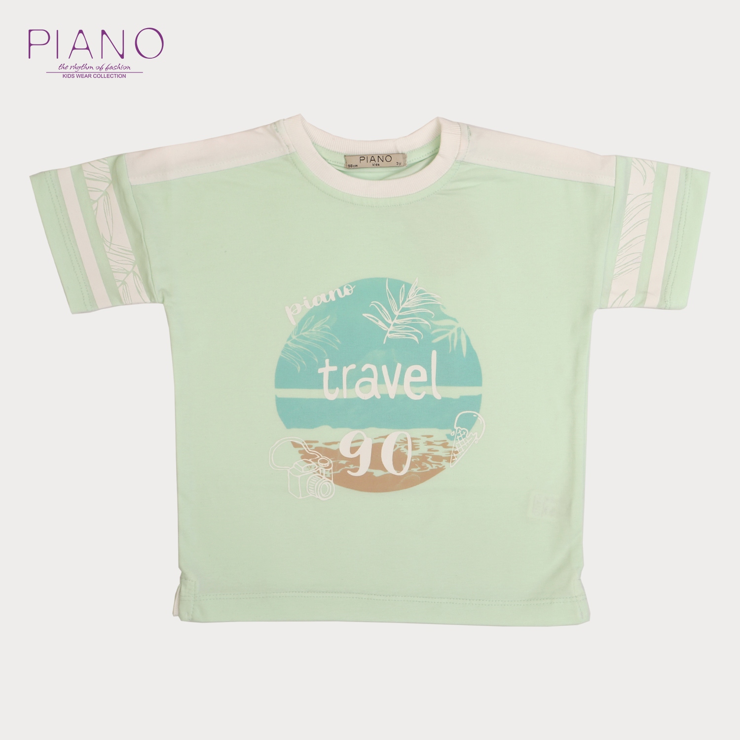 تیشرت‏ یکرو لایکرا سرشانه‏ برش‏ دار