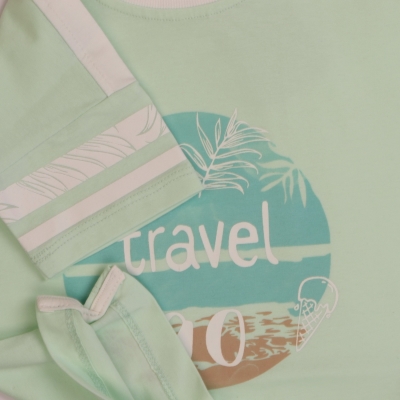 تیشرت‏ یکرو لایکرا سرشانه‏ برش‏ دار