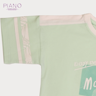 تیشرت‏ یکرو لایکرا سرشانه‏ برش‏ دار