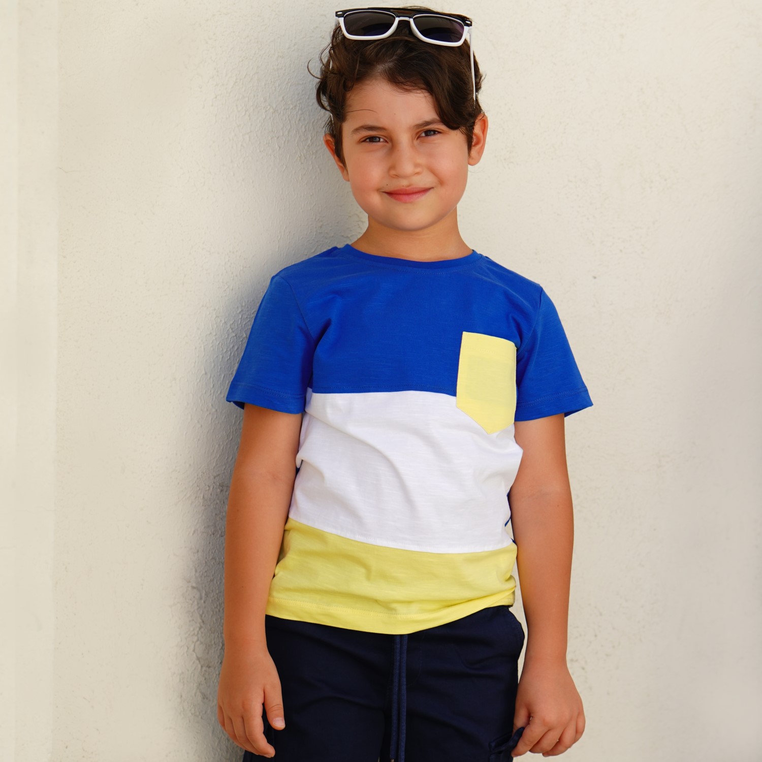 تیشرت ‏یکرو اسلپ ‏با برش‏ و جیب