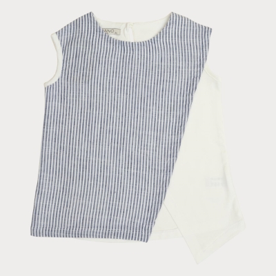 تاپ ‏یکرو لایکرا و لینن ‏راه راه