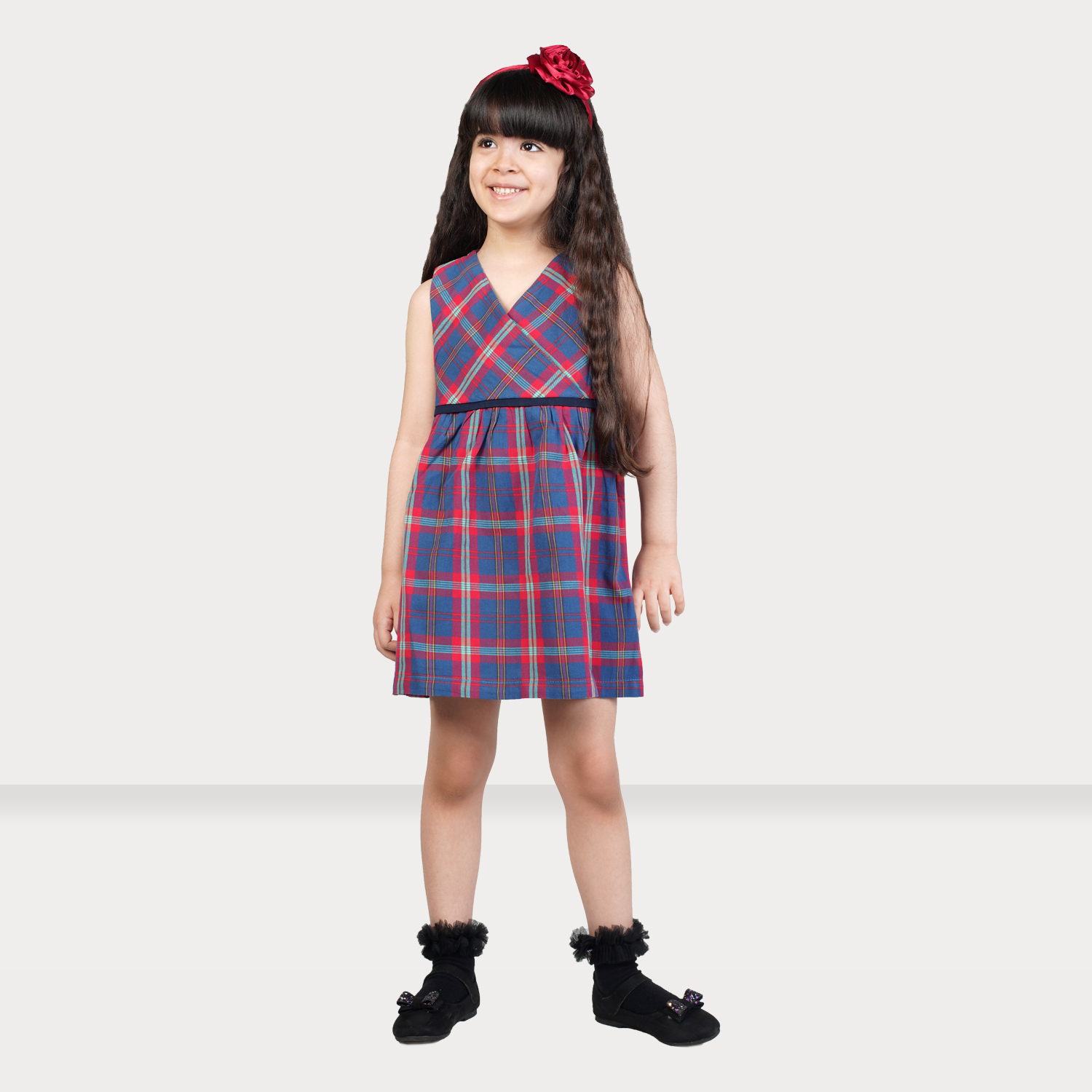 پیراهن‏ دنیم ‏چهارخانه ‏پیش‏ چپ‏ و ‏راستی